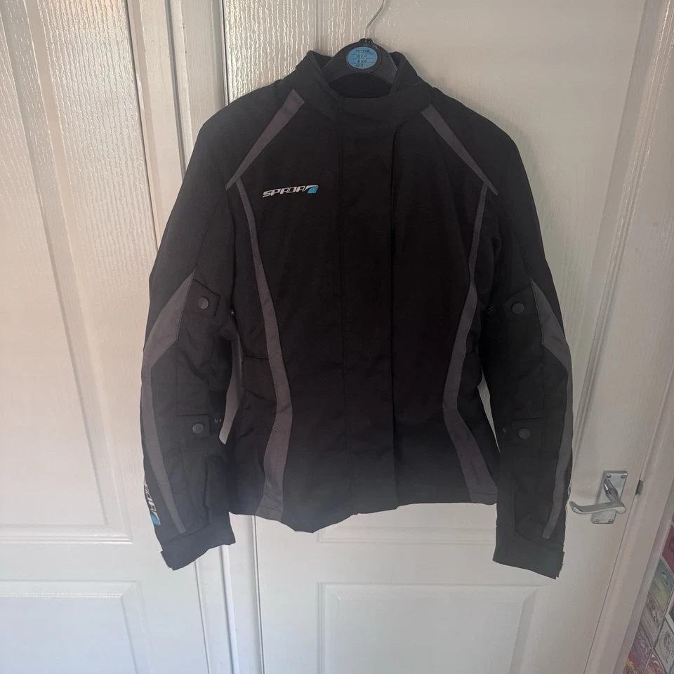 Spada Planet Women’s Motorcycle Jacket UK 10 Black White - Image 1 of 4