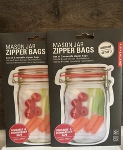 NEU! Kikkerland Reißverschlusstasche | Einmachglas - Medium - Bild 1 von 2