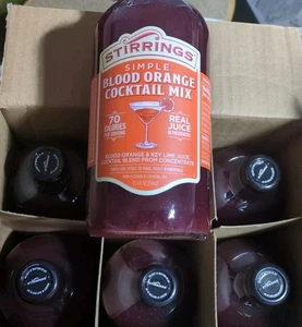 Stirrings Simple Blood Orange Cocktail Mix Margarita Non  Alcoholic Juice Spirit - Picture 1 of 6