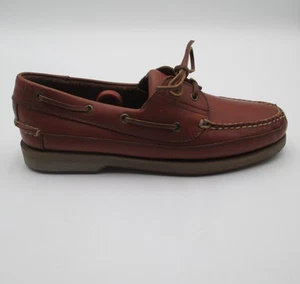 West Marine Nautical Gear Boat Shoes Mens Size 10.5M Brown Leather Deck Moccasin - Picture 1 of 14
