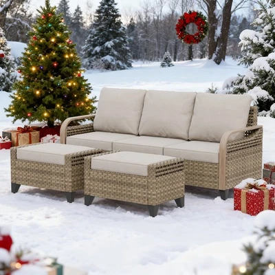 Eagle пик современный 3шт открытый патио мебель комплект плетеный диван комплект - Изображение 1 из 4