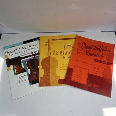Lot of 3 Violin Music Books Applebaum Whistler Hummel Rubank Belwin - Image 1 of 4