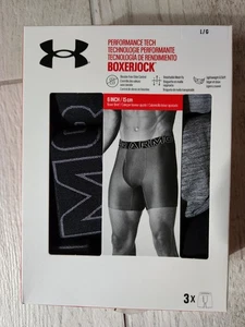 Under Armour 3er Pack Performance Tech 6" Boxerjock Boxer Grau Herren Größe Large - Bild 1 von 5