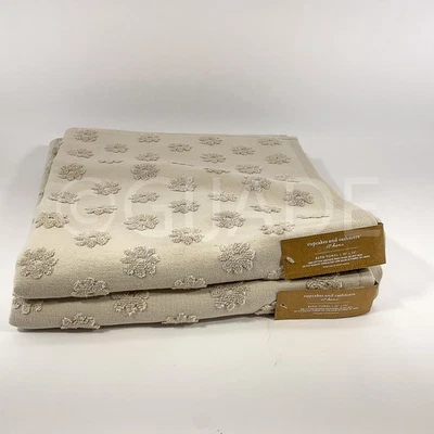 Cupcakes y Cachemira 2 Piezas Toallas de Baño 30" X 56" 100% Algodón Oeko Tex Beige Nuevo Foto 1 de 4