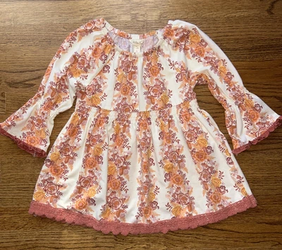 Matilda Jane top size 8 years  3/4 sleeves Orange purple Floral - Fall to Spring - Image 1 of 4