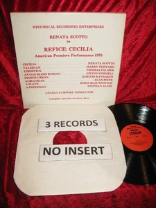 1976 US NM 3 LP HRE 244-3 MONO Licinio Refice, Renata Scotto, Dimitri Kavrakos, - Picture 1 of 1