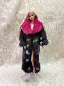 Konfetti Nerz Pelz langer Mantel für Silkstone Barbie Fashion Royalty Puppe ~ Dimitha - Bild 1 von 21