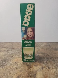 VTG Dixie 3 oz Bath Cups 100 Count 1976Yellow Floral Sealed In Box NOS - Picture 1 of 6