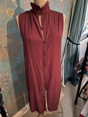 Primark Atmosphere Ladies Size 18 BNWT Burgundy Button Front Long Shirt Blouse - Image 1 of 4