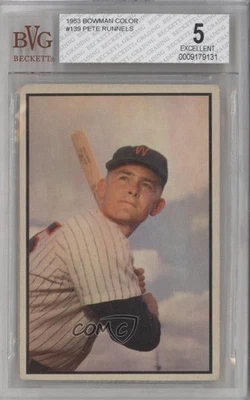 1953 Bowman Color Pete Runnels #139 BVG 5 - Image 1 of 2