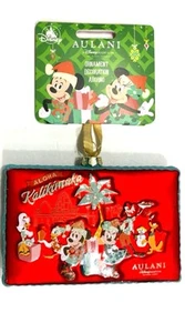 Disney Aulani Exklusive Aloha Kalikimaka Weihnachten Postkarte Glas Ornament - Bild 1 von 3