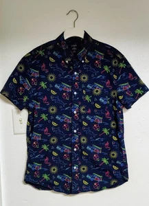 J Crew Flex Wash Slim Surf Hawaiihemd Gr. M EUC KOSTENLOSER VERSAND - Bild 1 von 6