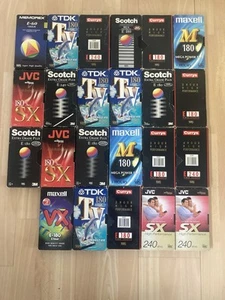 job lot vhs video tapes - 23 No - Prerecorded JVC,Scotch,Maxwell,TDK,E 180,240 - Picture 1 of 1