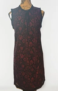 Kensie Dress Womens Red/Black Lace Sleeveless Pleated Ruffle And At Hem Size S - Picture 1 of 5
