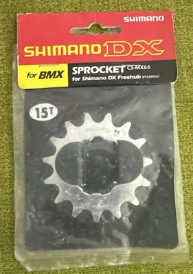 15T NOS SHIMANO BMX CS-MX66  SPROCKET ~ DX FREEHUB Date Code KE Japan - Image 1 of 2