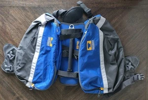 MountainSmith K9 Adjustable Dog Hiking Pack Size Large Azure Blue Harness  - Picture 1 of 5