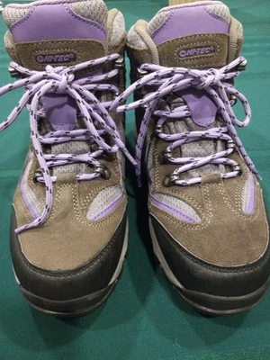 Hi-Tec Women's Skamania Mid-Rise Waterproof Hiking Boot Grey/Viola Size US 7M - Image 1 of 4