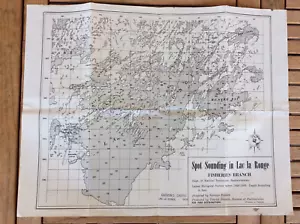 Vintage Spot Sounding in LAC LA RONGE mappa rami pesca Gibson's Cabins - Foto 1 di 12