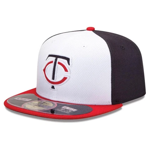 Minnesota Twins New Era 5950 Batting Practice Fitted Hat - Home - White Cover