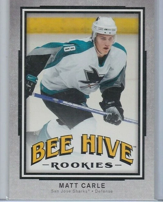 MATT CARLE 2006-07 BEEHIVE ROOKIE CARD; SHARK FANS DON'T MISS OUT ON THIS ONE!!! - Image 1 of 1