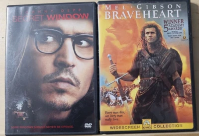 2 Pack DVD Set Used Braveheart/Secret Window - Image 1 of 2