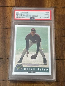 Derek Jeter Rookie Card 1992 Classic Draft Picks Foil Bonus #BC6 PSA 9 67728914 - Picture 1 of 2