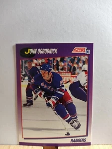 JOHN OGRODNICK 🏆1991 SCORE #36 RANGERS NHL Hockey Card🏆 - Picture 1 of 2