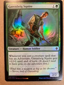MTG 1x FOIL Garenbrig Squire Throne of Eldraine Pauper Magic the Gathering x1 NM - Picture 1 of 1