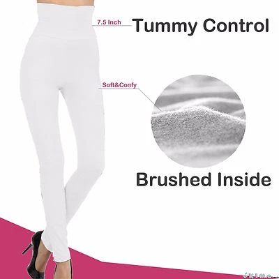 Tummy Control High Waist Warm Winter Fleece Full Length Legging Stretch Pants  - Image 1 of 2