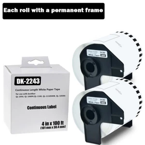 2 Roll DK-2243 Continuous shipping Labels For Brother QL-1050 W/ 2 Frame DK2243 - Picture 1 of 24