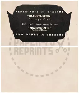 CARTA FRANKENSTEIN COURAGE - RISTAMPA VINTAGE - Foto 1 di 1
