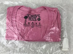 Authentic The Chive KCCO - KEEP CALM AND CHIVE ON -Pink Shirt Women's Large - Picture 1 of 5