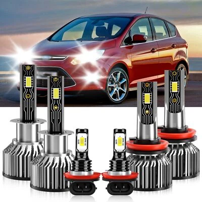 Kit de luces antiniebla de haz alto/bajo LED para Ford C-Max 2013-2018 26000LM Foto 1 de 4