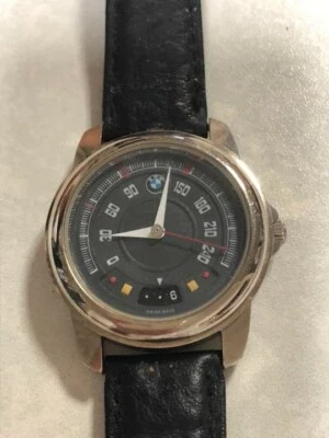 BMW Wristwatch dashboard dial automatic winding watch Swiss made Rare Used JAPAN - Image 1 of 4