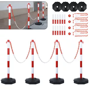 2/4xAbsperrpfosten mit 1,4m Kette Pfosten Absperrkette Absperrung Sperrpfosten-* - Bild 1 von 14