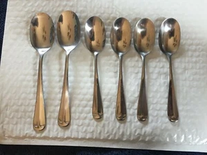 Gibson Edelstahl Set 2 Esslöffel & 4 Teelöffel NAUTILUS Muster - Bild 1 von 3