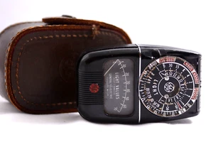 VINTAGE GENERAL ELECTRIC 8DW48Y6 CAMERA EXPOSURE LIGHT METER WITH CASE (EXC) - Picture 1 of 3