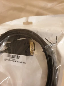 2Meters DisplayPort to VGA Cable Gold Plated Contacts 20 pin, Black - Picture 1 of 3