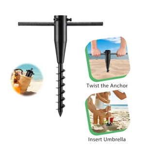 FIT 1.3"-2.2" Diameter BEACH Umbrella flagPole Rod holder Sturdy ground Anchor - Picture 1 of 7