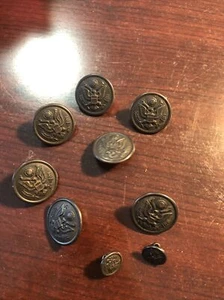 Ser Of 9 US Navy Vintage Buttons - Picture 1 of 5