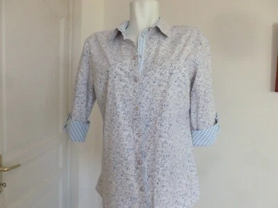 NEUF CHEMISIER MARQUE UN JOUR AILLEURS COTON LIBERTY ET VICHY T  46 - Photo 1/4