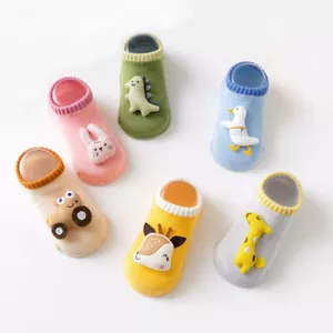 Autumn Winter Terry Warm Baby Toddler Socks Stereo Doll Cute Cartoon Floor Socks - Picture 1 of 21