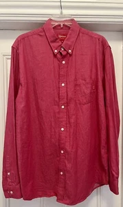 Authentic Supreme Pink Denim Button Down Shirt size XL From 2013 - Picture 1 of 4