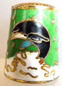 * DE A COUDRE DE COLLECTION THIMBLE METAL ET EMAIL - DAUPHIN - Picture 1 of 2
