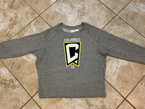 Columbus Crew SC Womens Gray Crewneck Concept Sports Size Large MLS Soccer Shirt Cover