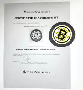 William Shatner Boston oggetto di scena legale ""Breast in Show"" episodio Hockey Puck + COA - Foto 1 di 2