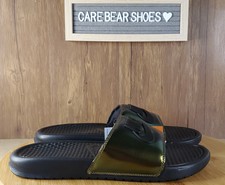 nike olive green flip flops