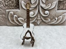 Estate Collection Vintage Guitar With Stand Crystal Figurine Band Guitarist