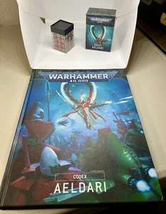 2022 Codex Aeldari Book Warhammer 40K Lot W/Cards And Dice E117 APRIL - Picture 1 of 7