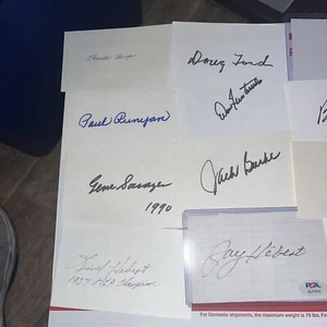 29 PGA Championship Golf Winners Signed 3x5 index Cards - Picture 1 of 4